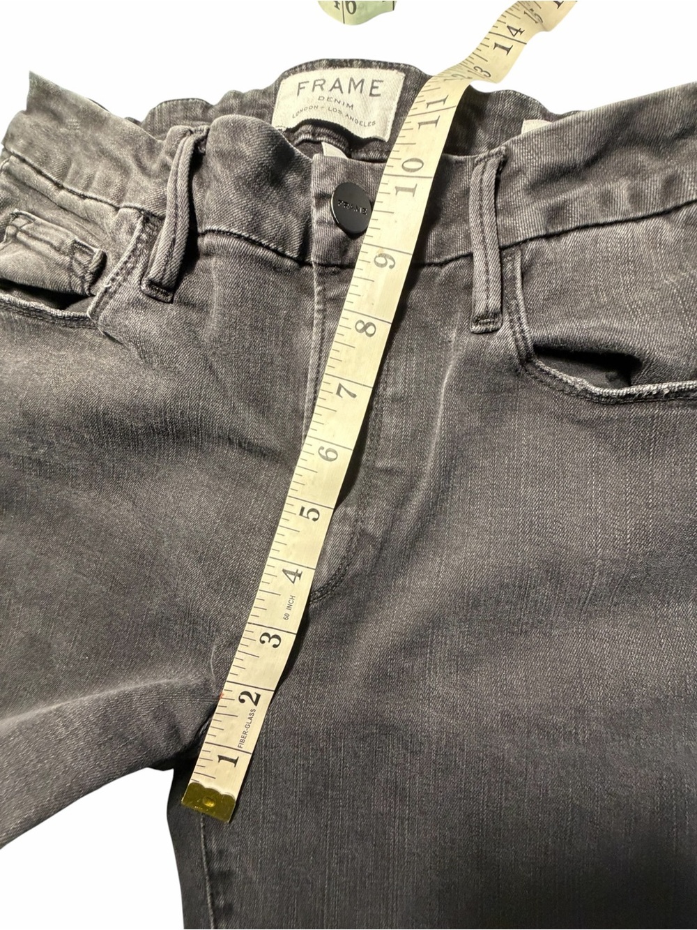 Frame Le Crop Mini Boot Denim Women's Gray Flare Jeans Sz 27 - Picture 10 of 12